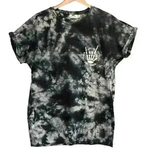 🌈 6/$60 Topman Ruthless World Tour Tie Dye TShirt Band Tee Black White XXL